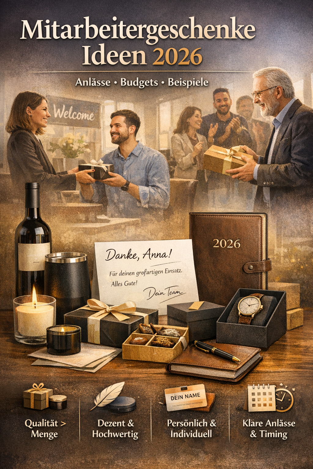 Mitarbeitergeschenke Ideen: 25 Anlässe, Budgets & Beispiele